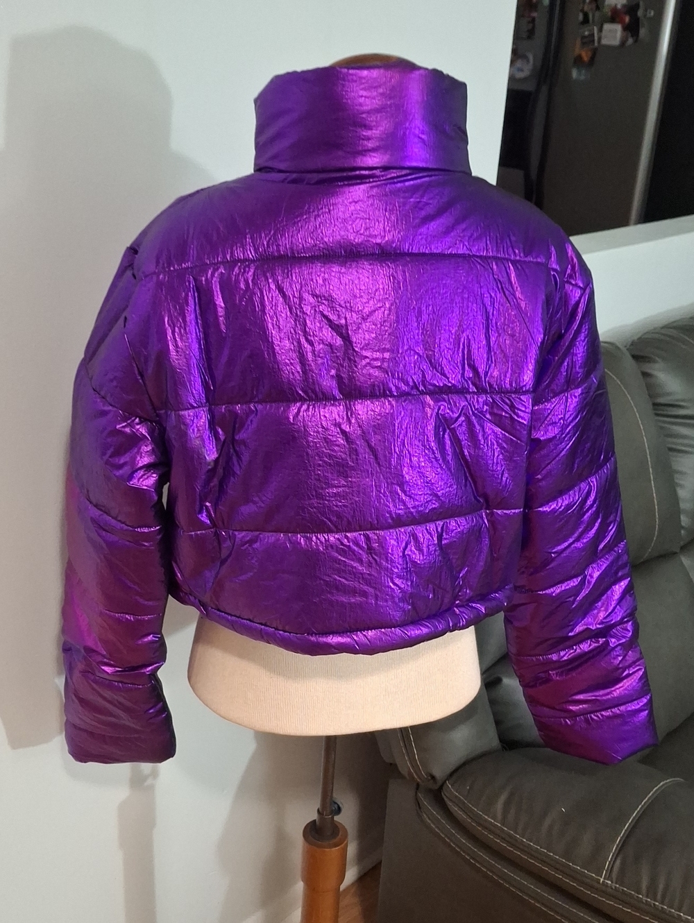 Fashion Nova / Show Time Puffer Jacket- W Sz Medium - Picture 3 of 8